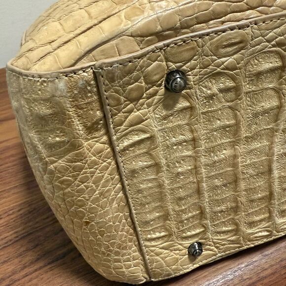 Byron Genuine Hornback Crocodile Tan Leather Tote. - Picture 7 of 11
